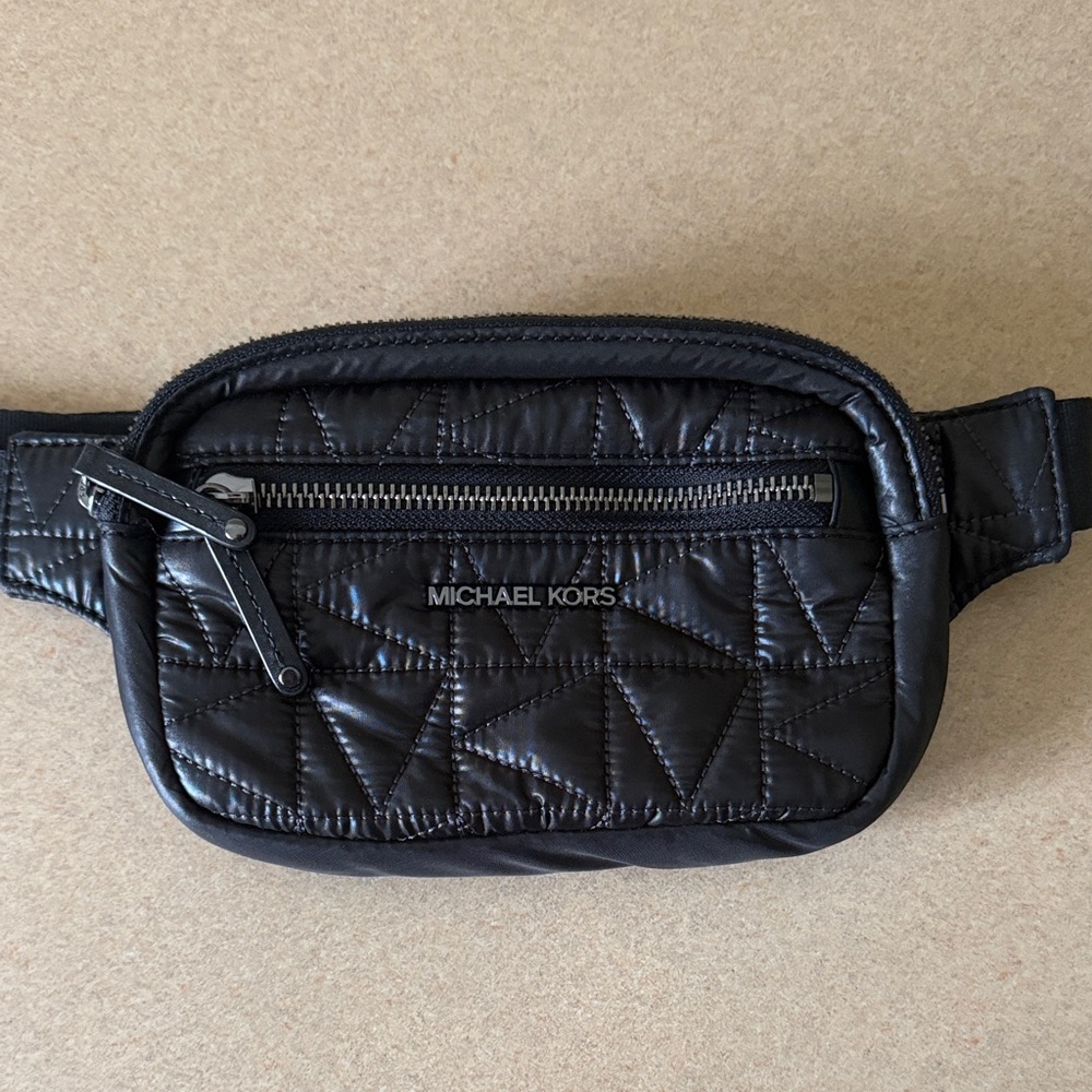 Michael Kors Black Quilted Fanny Pack